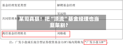 某司真狠！把“顶流”基金经理也当韭菜割？-第3张图片