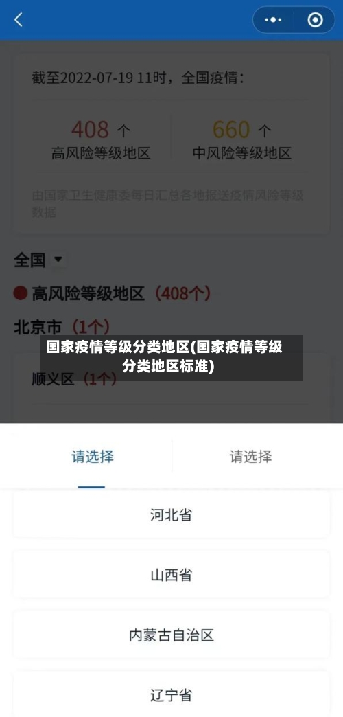 国家疫情等级分类地区(国家疫情等级分类地区标准)