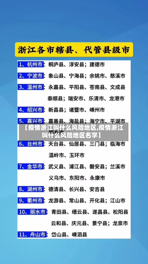 【疫情浙江叫什么风险地区,疫情浙江叫什么风险地区名字】