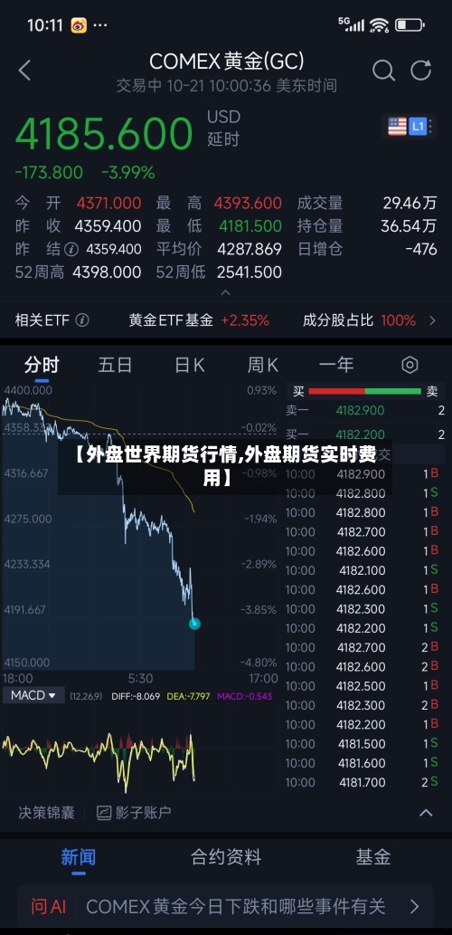【外盘世界期货行情,外盘期货实时费用】