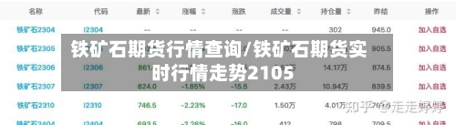 铁矿石期货行情查询/铁矿石期货实时行情走势2105