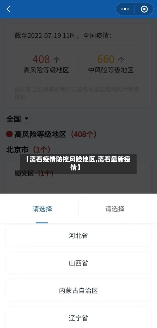 【离石疫情防控风险地区,离石最新疫情】