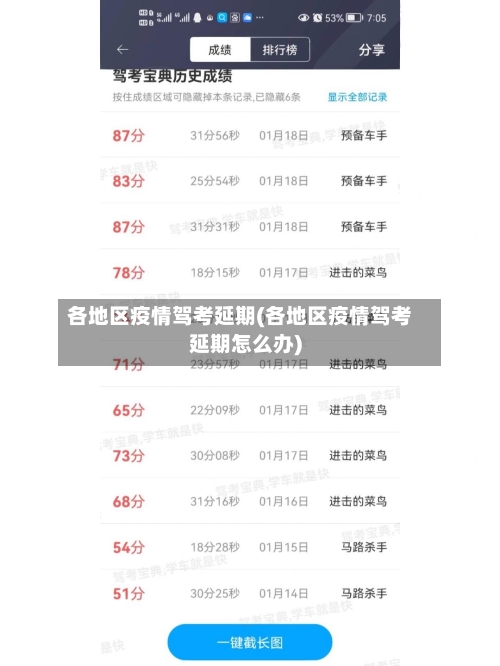 各地区疫情驾考延期(各地区疫情驾考延期怎么办)