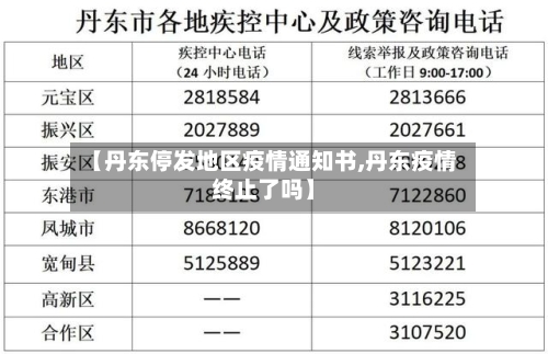 【丹东停发地区疫情通知书,丹东疫情终止了吗】