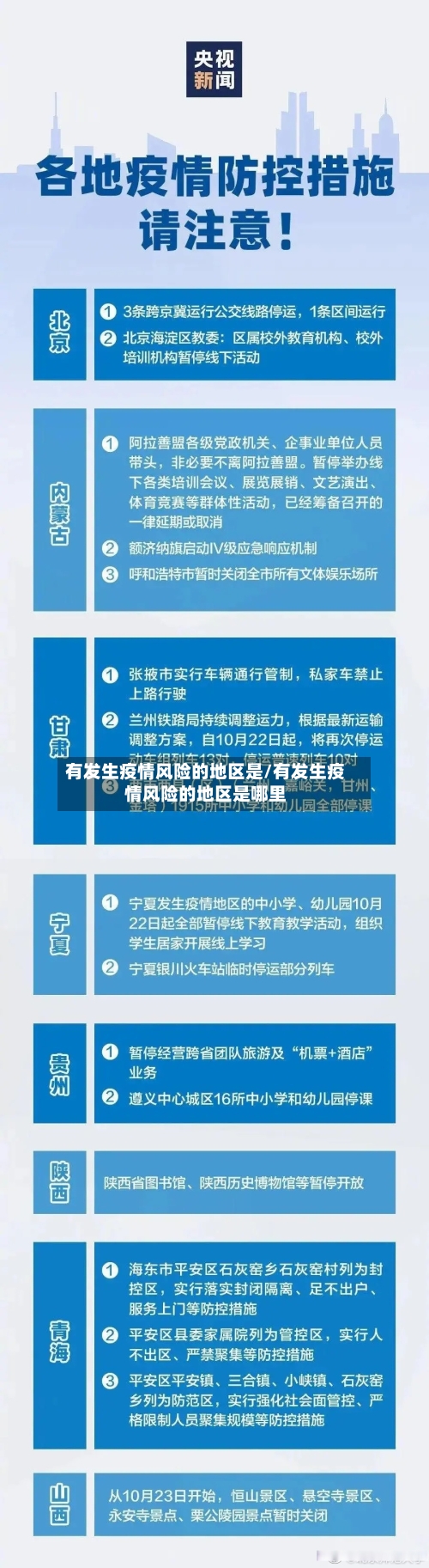 有发生疫情风险的地区是/有发生疫情风险的地区是哪里