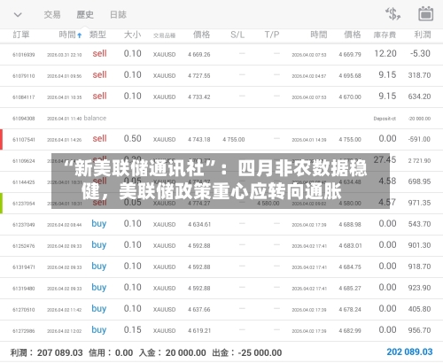 “新美联储通讯社”：四月非农数据稳健，美联储政策重心应转向通胀