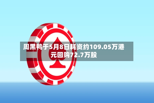 周黑鸭于5月8日耗资约109.05万港元回购72.7万股-第2张图片