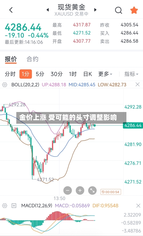 金价上涨 受可能的头寸调整影响