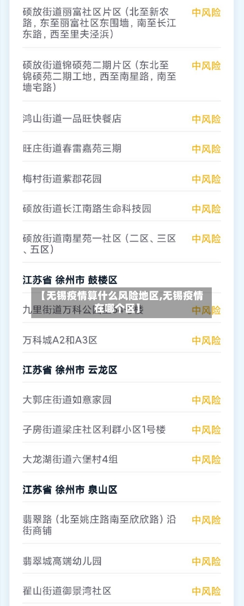 【无锡疫情算什么风险地区,无锡疫情在哪个区】-第2张图片