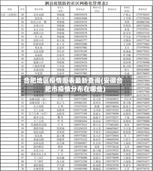 合肥地区疫情图表最新查询(安徽合肥市疫情分布在哪些)