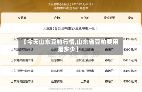 【今天山东豆粕行情,山东省豆粕费用是多少】-第3张图片